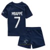 Officiële Voetbalshirt + Korte Broek Paris Saint-Germain Mbappé 7 Thuis 2022-23 - Kids